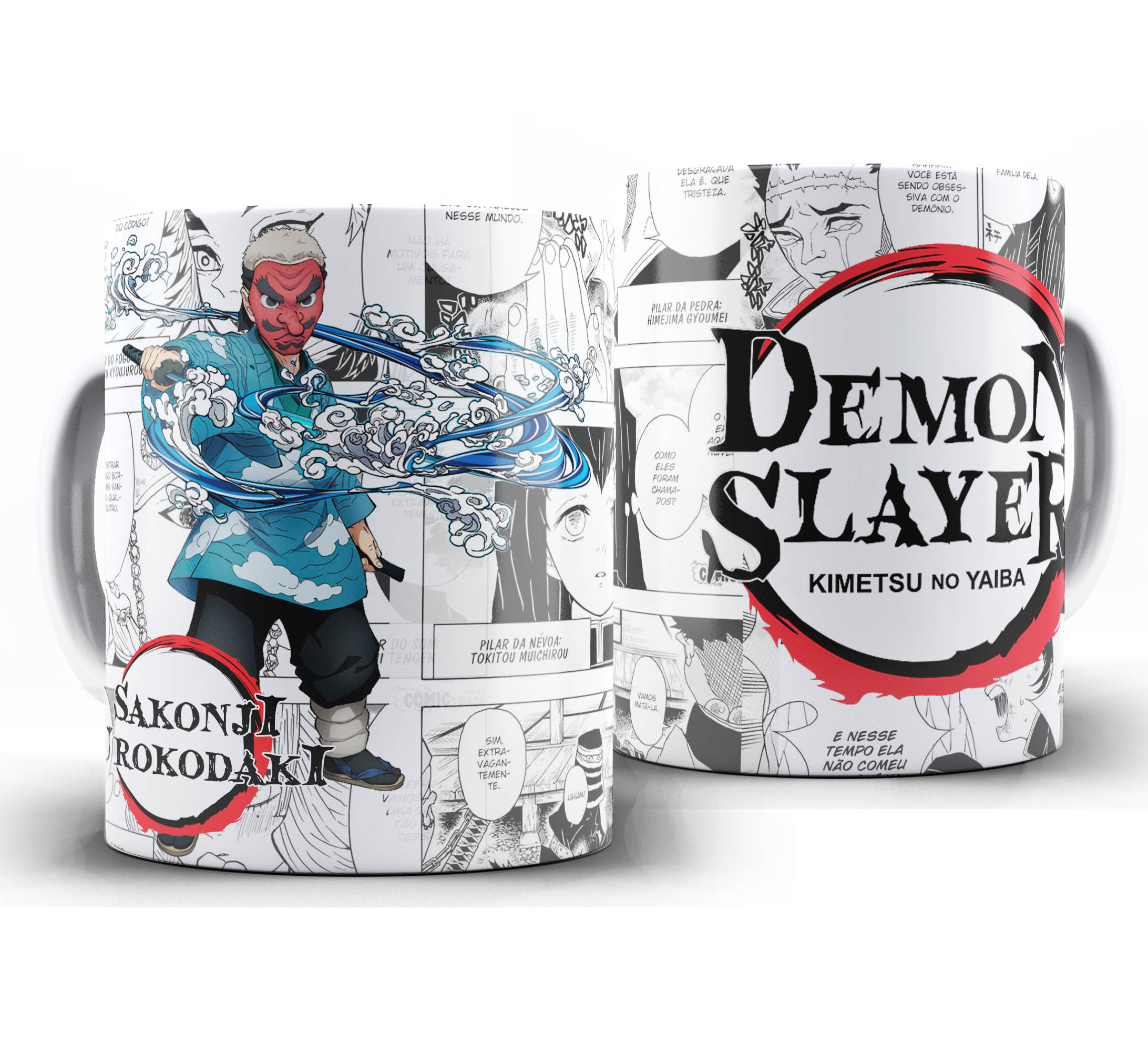 Caneca Anime Manga - Demon Slayer Kimetsu no Yaiba - Sakonji Urokodaki